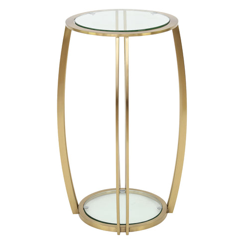 Scarlett Gold & Glass Side Table